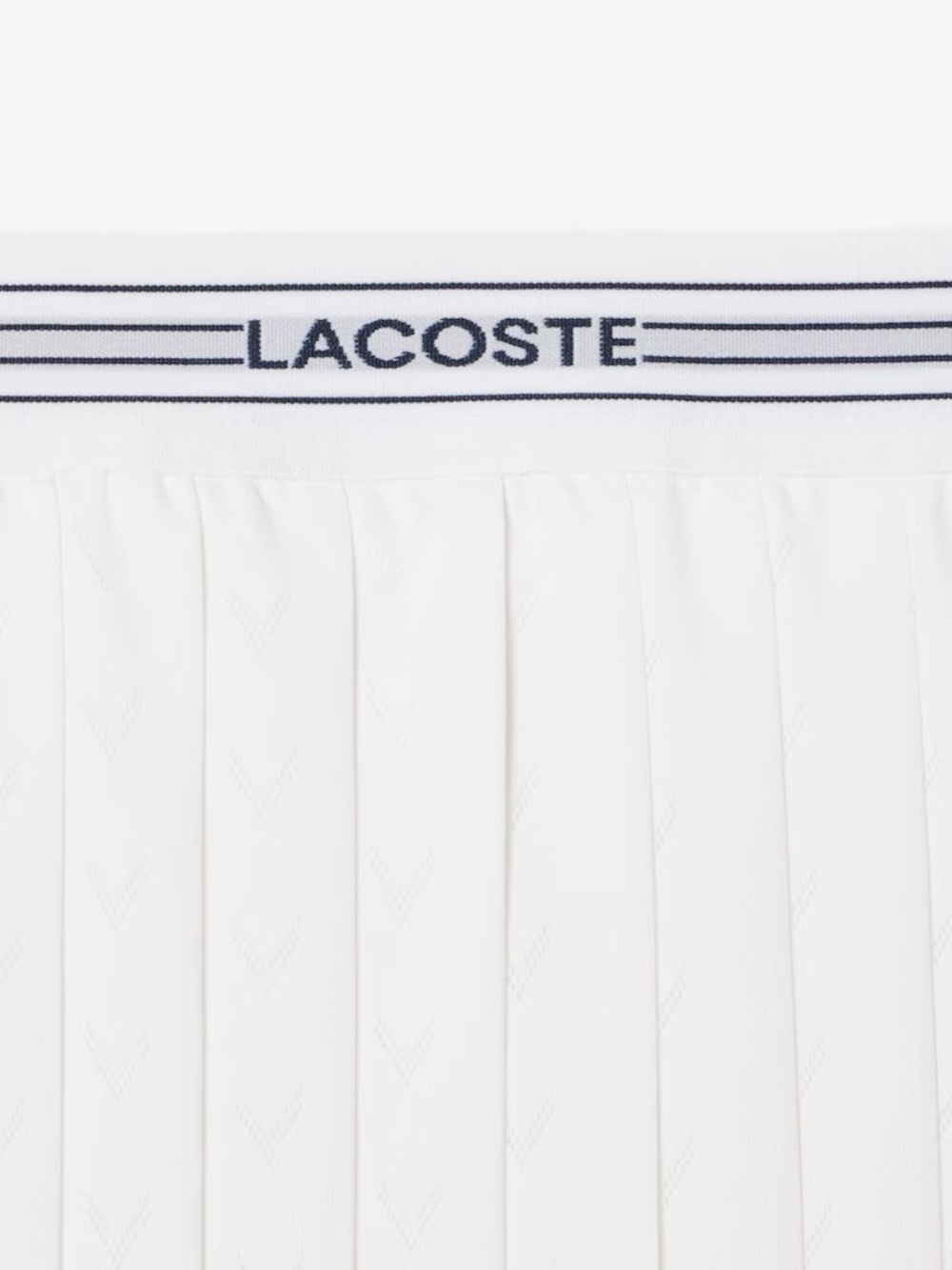 LACOSTE White Ultra Dry Tennis Heritage Pleated Lined Skirt - Picture 5 of 9